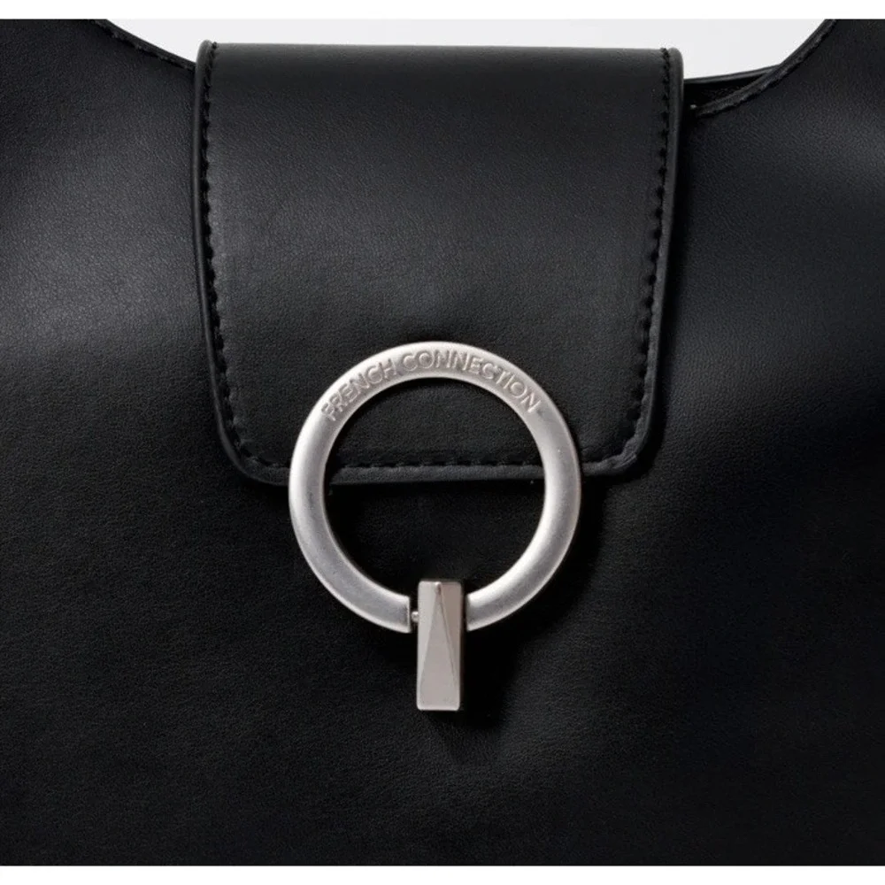 French Connection Charm Smooth Ring Closure Hobo‎